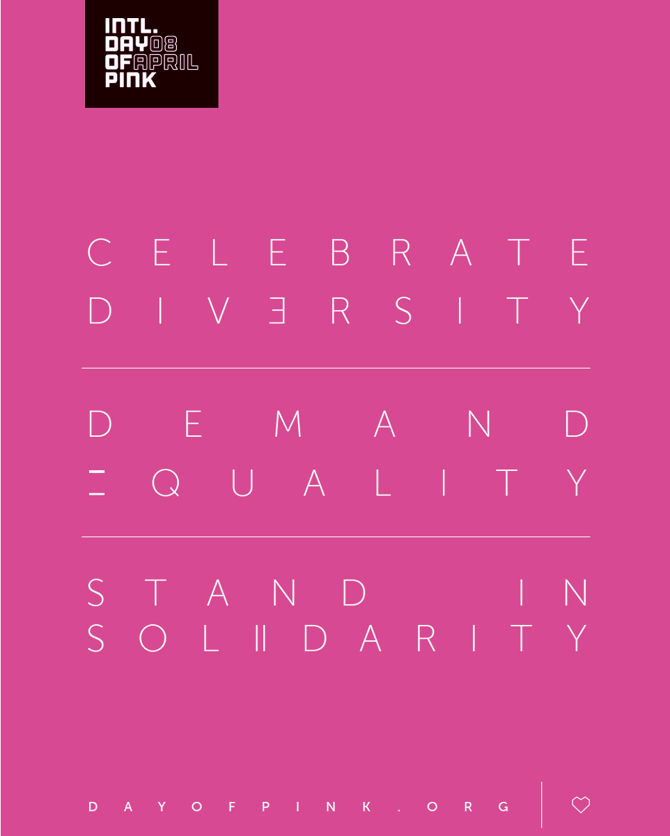 HWDSB's tweet photo. It’s the International Day of Pink! Today is a reminder that we need to stand up each day against hateful beliefs and work together to establish equality for the Two Spirit and LGBTQIA+ communities. Show off your pink shirts and share positive messages by using #VirtualDayofPink! https://t.co/YZErST8io8
