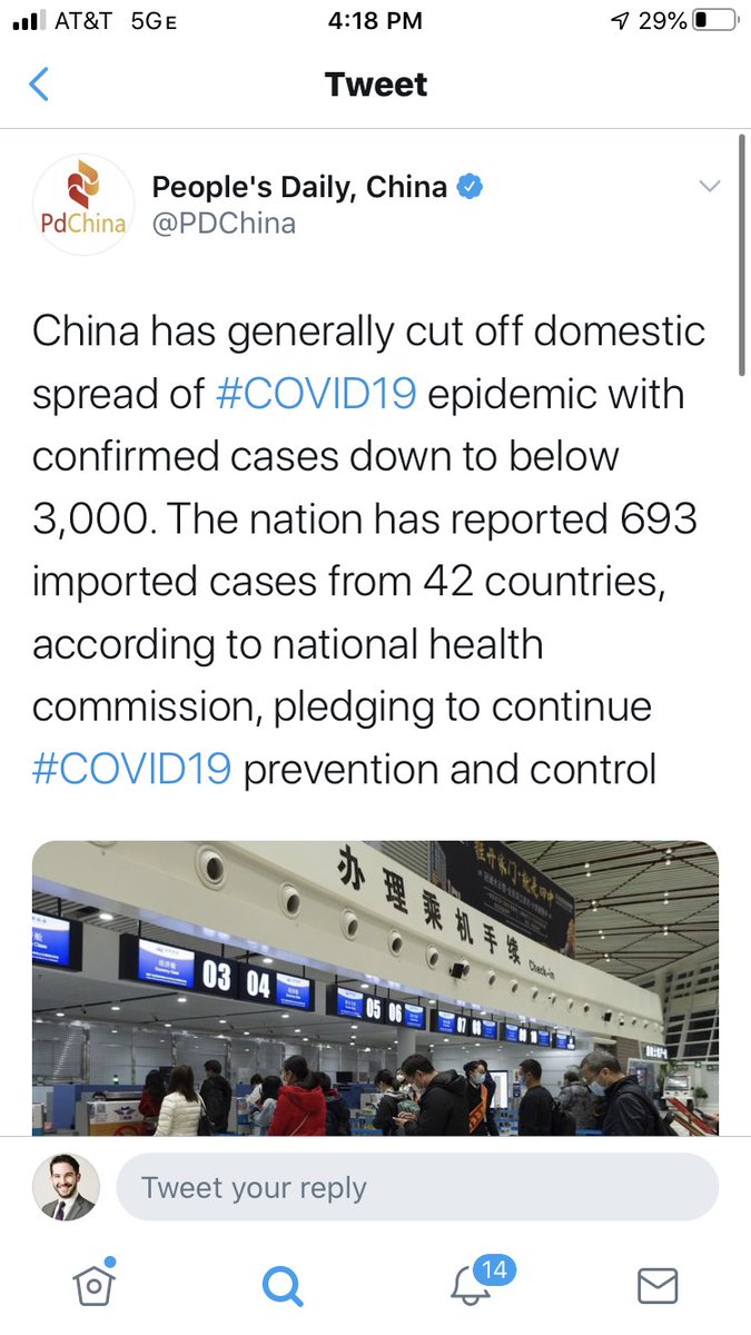 China “cuts off” domestic spread. No mention of how they loosed a deadly pandemic on the globe. Minor detail, I suppose.