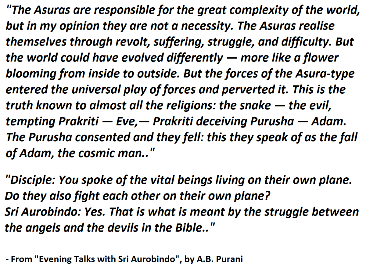 4.2) In Abrahamic tradition (from  #SriAurobindo's conversations)