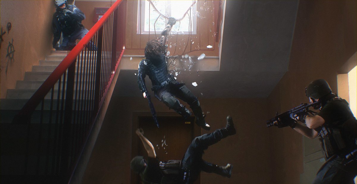 The apartment fight sequence in Civil War should have been different too with Bucky wearing his usual stealth armor and fighting German agent in mid airAn awesome look i would have loved to see