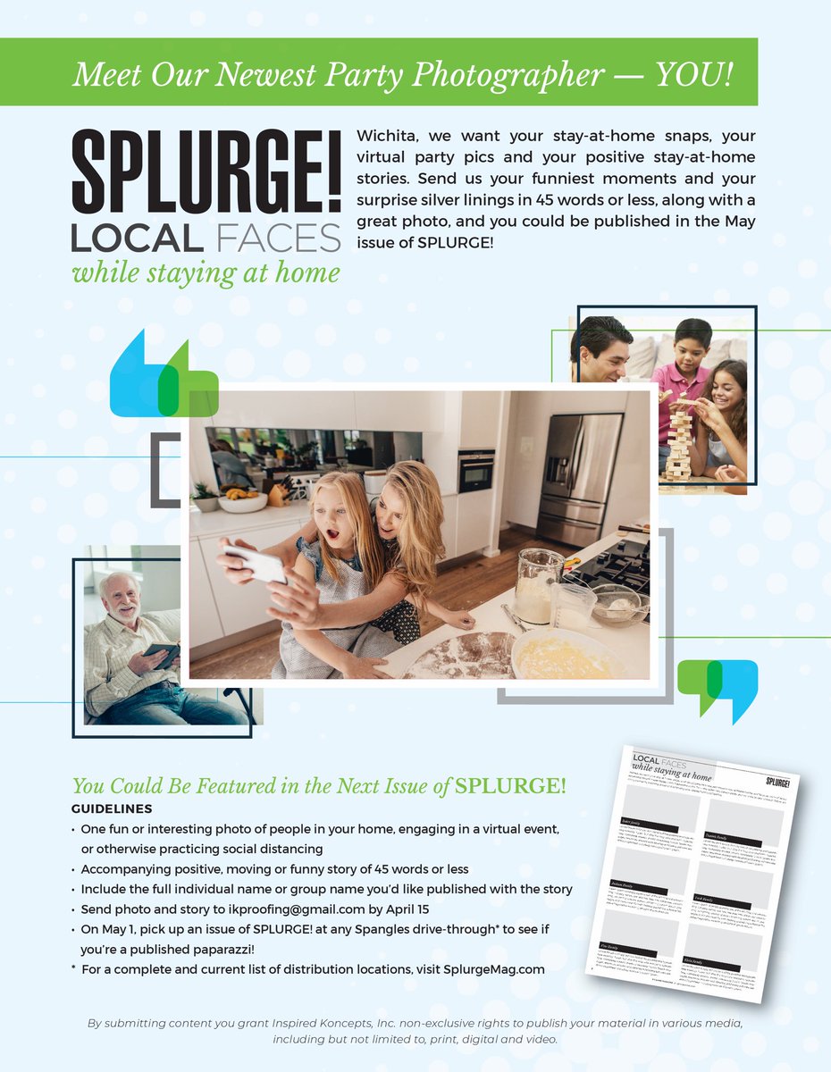 Send in your stay at home pic and your story!