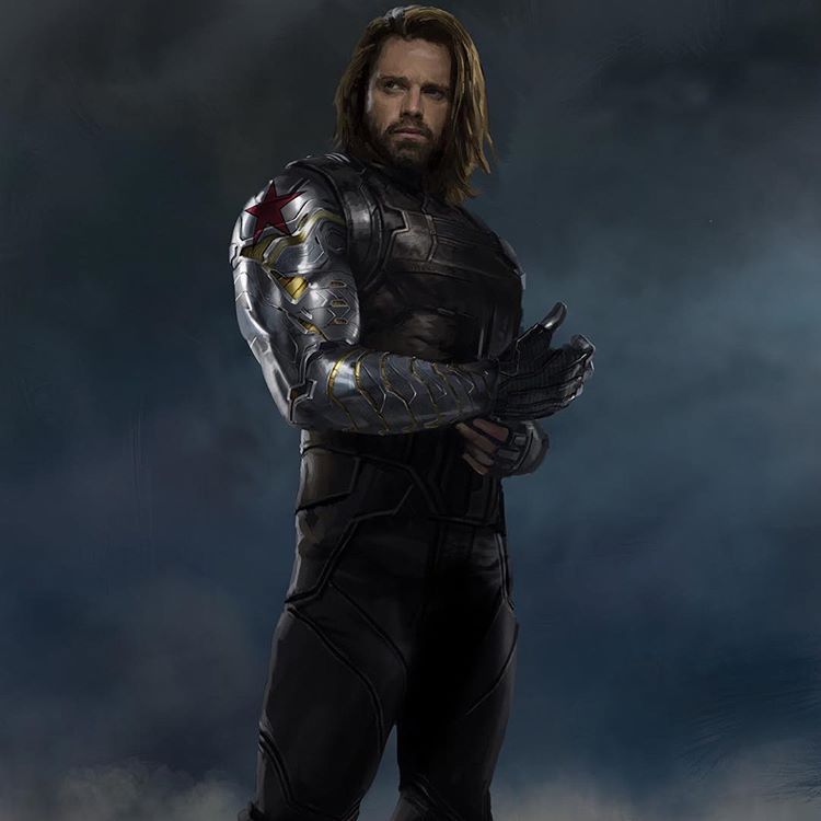Other look Bucky could have wearThe first picture show a more buffed metal arm injected with vibranium but still with the red star on it