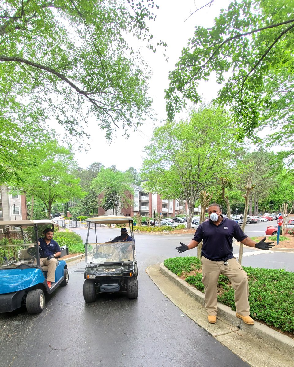 Our AMAZING maintenance team is working hard to protect themselves and our residents while completing essential requests in order to  maintain a comfortable living space for everyone! Oh, and the beautiful grounds upkeep you see...that's them too!! #lovethepointe #rampartnersllc