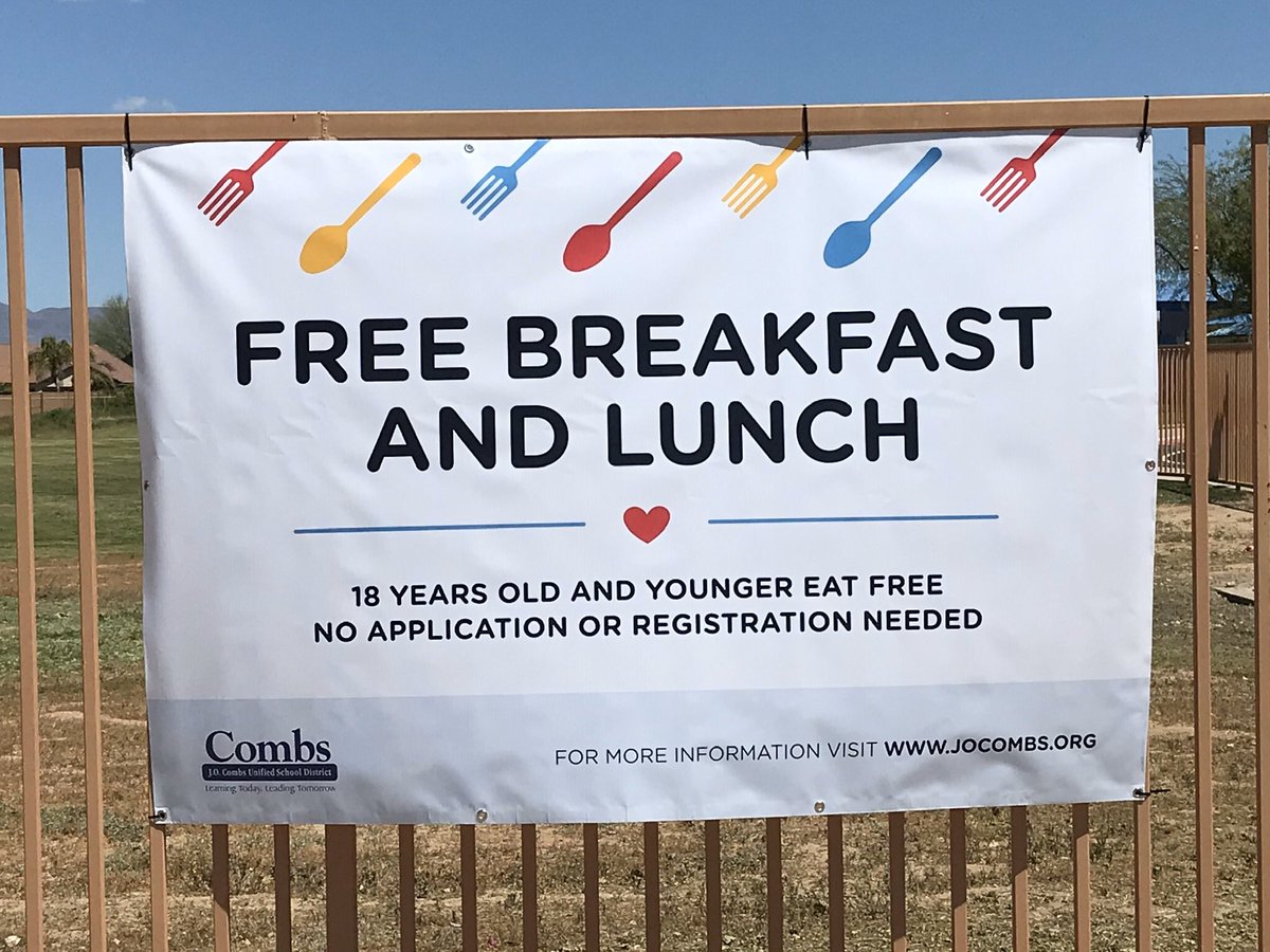 PattyNarducci's tweet photo. Big thank you to awesome partners @ONeilPrinting and @rule29 for donating banners to promote Free meals at Simonton Elem @JOCombsUSD. Bfast 7:30-9; Lunch  10:30-noon.  Happy to serve! https://t.co/fYli1DS0CY