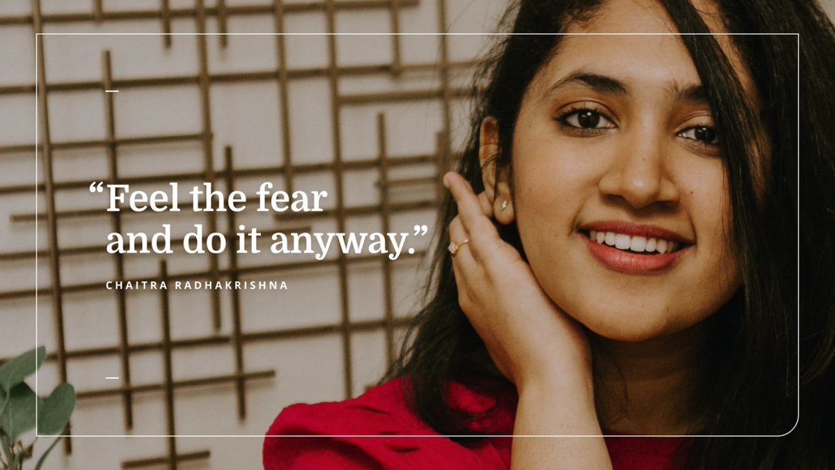 “You're not gonna lose anything by trying. So just go ahead and try it out. It's totally okay if you fail; the bigger failure is thinking one day, What if I’d tried?”  - <a href="/PinkPot7/">Chaitra</a> #CreatorStory #creatingbravely #createeveryday #IAmACreator convertk.it/chaitra-tw