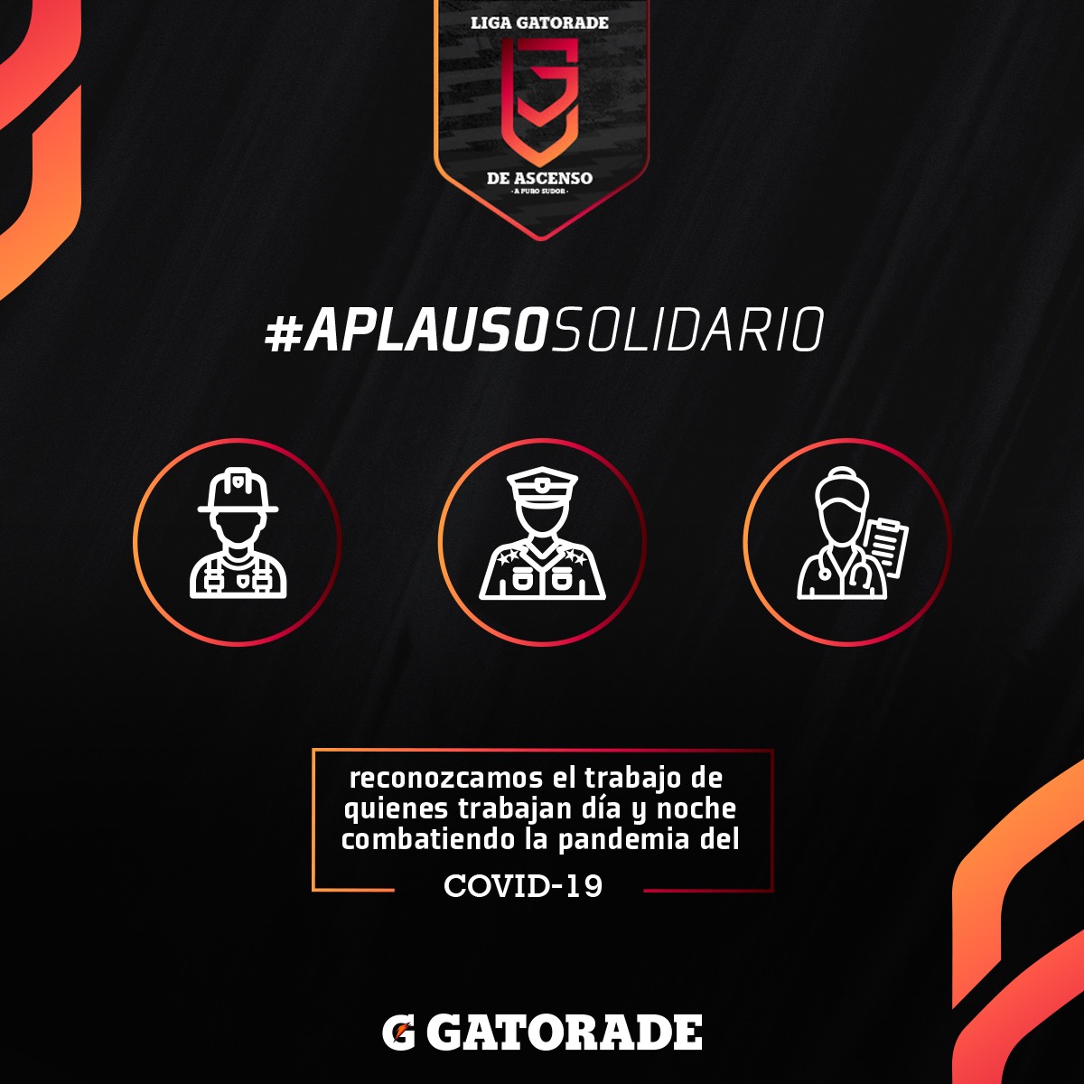 📌 #DíaMundialDeLaSalud

La Liga Gatorade de Ascenso, se enorgullece del trabajo de todas y todos los trabajadores que día y noche combaten por Costa Rica y el mundo la pandemia del COVID-19.

#AplausoSolidario #CostaRicaContraElCOVID19 #EstáEnTusManos #AscensoCR #APuroSudor