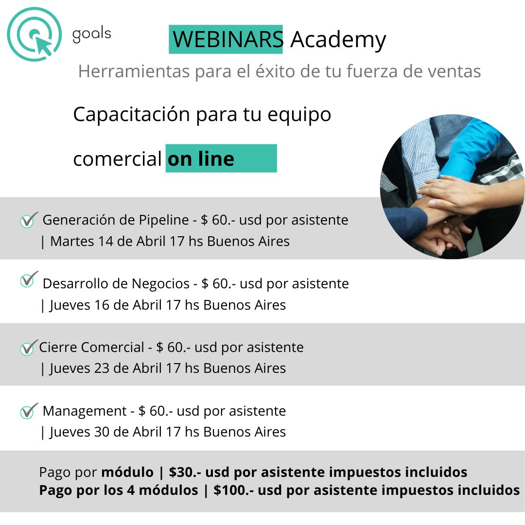 GoalsMkt's tweet photo. Registrate!

En nuestro Webinar te vamos explicar como se desarrolla un negocio exitoso para que puedas implementarlo!

https://t.co/1vHG438ea3

#academy #goalsmkt #covid19 #homeoffice #trabajoremoto #goalsmkt https://t.co/q21Fn9Y8MT