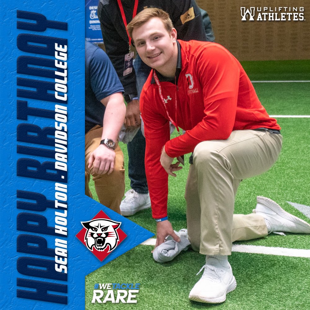 UpliftingAth's tweet photo. Happy Birthday to @DavidsonFB @Davidson_UA chapter leader @seanholton14!

Thank you for taking the lead in the Davidson community as #WeTackleRare together! https://t.co/IBvtXzzf3G