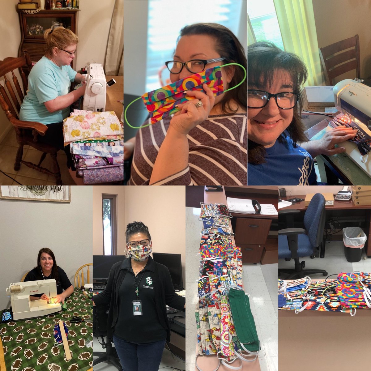 swisd's tweet image. SWISD Business &amp;amp; Finance Office of Purchasing, Budgeting, and External Programs worked together to sew more than 100 face masks for employees working to distribute food to our students in the community. Their overall goal is to make 200 masks by next week! #weareSW #gopublic