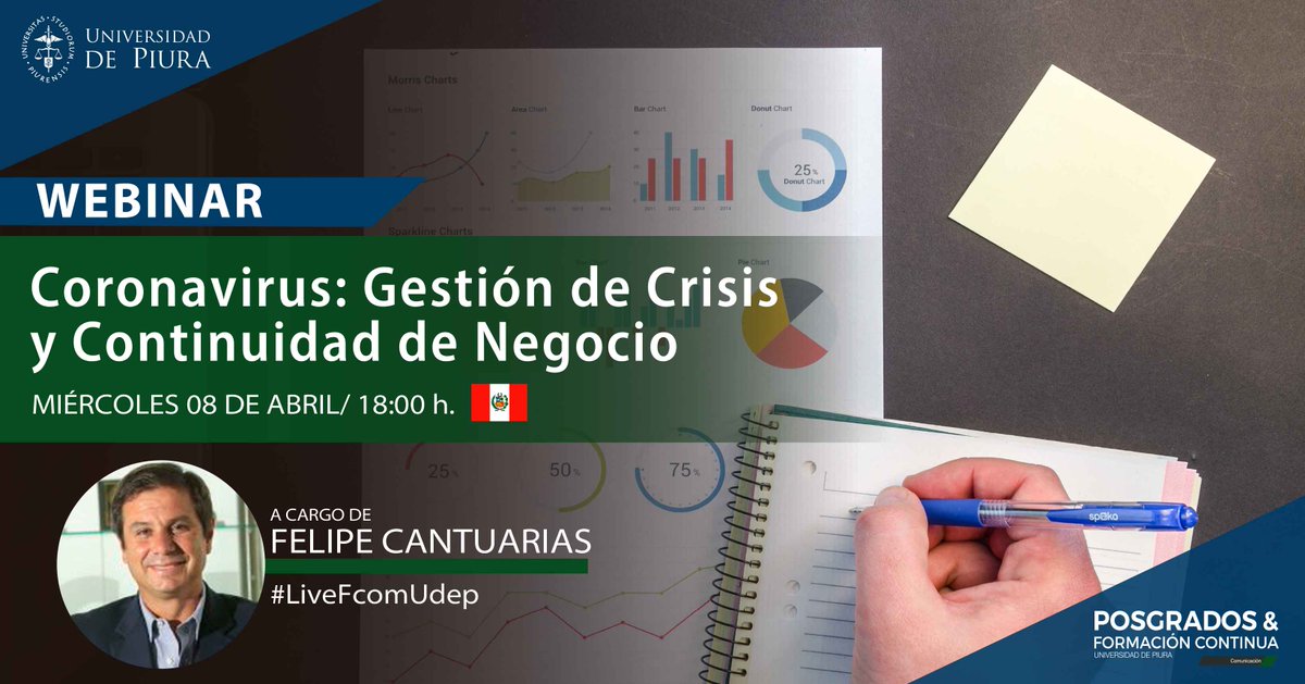 posgradosfcom's tweet photo. Manaña, no te pierdas el Webinar libre "Coronavirus: Gestión de Crisis y Continuidad del Negocio", con Felipe Cantuarias.
📌Inscríbete aquí: https://t.co/A59PvMh0fD
📅 Día: Miércoles 08 de abril
🕰 Hora: 6:00 pm (Perú)
#LiveFcomUdep #YoMeQuedoEnCasa #UdepEnLinea https://t.co/69F6hImvXh