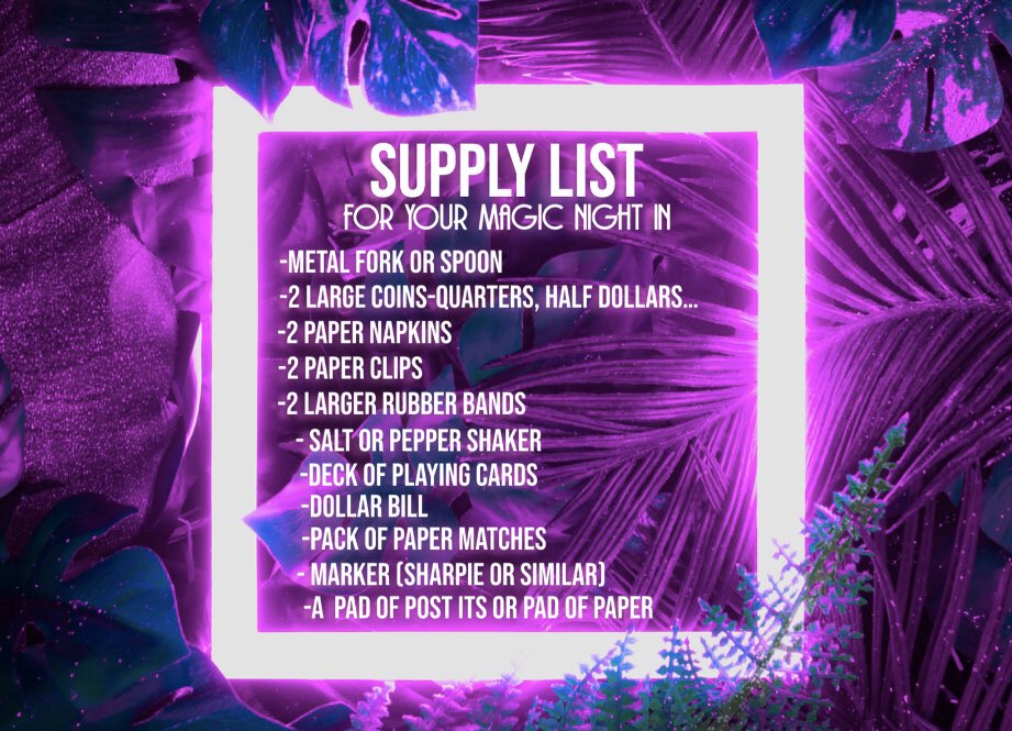 Check out the awesome virtual events the Office of Student Life is hosting this month! Magic Night In featuring Daniel Martin is this Thursday at 5:30pm so make sure to drop in to learn some magic ✨