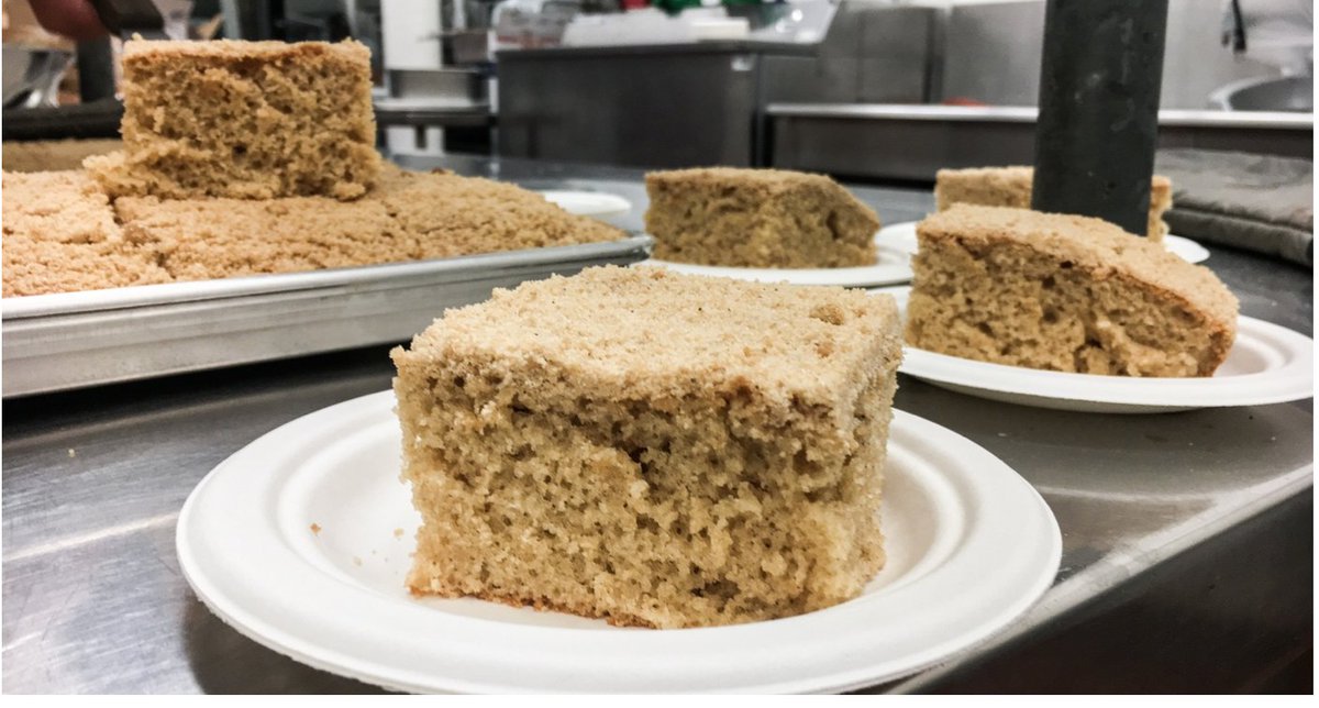Baking more now that you are staying home? Remember the legendary LAUSD Old Fashioned Coffee Cake?  Here is the original recipe from 1954. Photo credit: Danielle Chiriguaya.