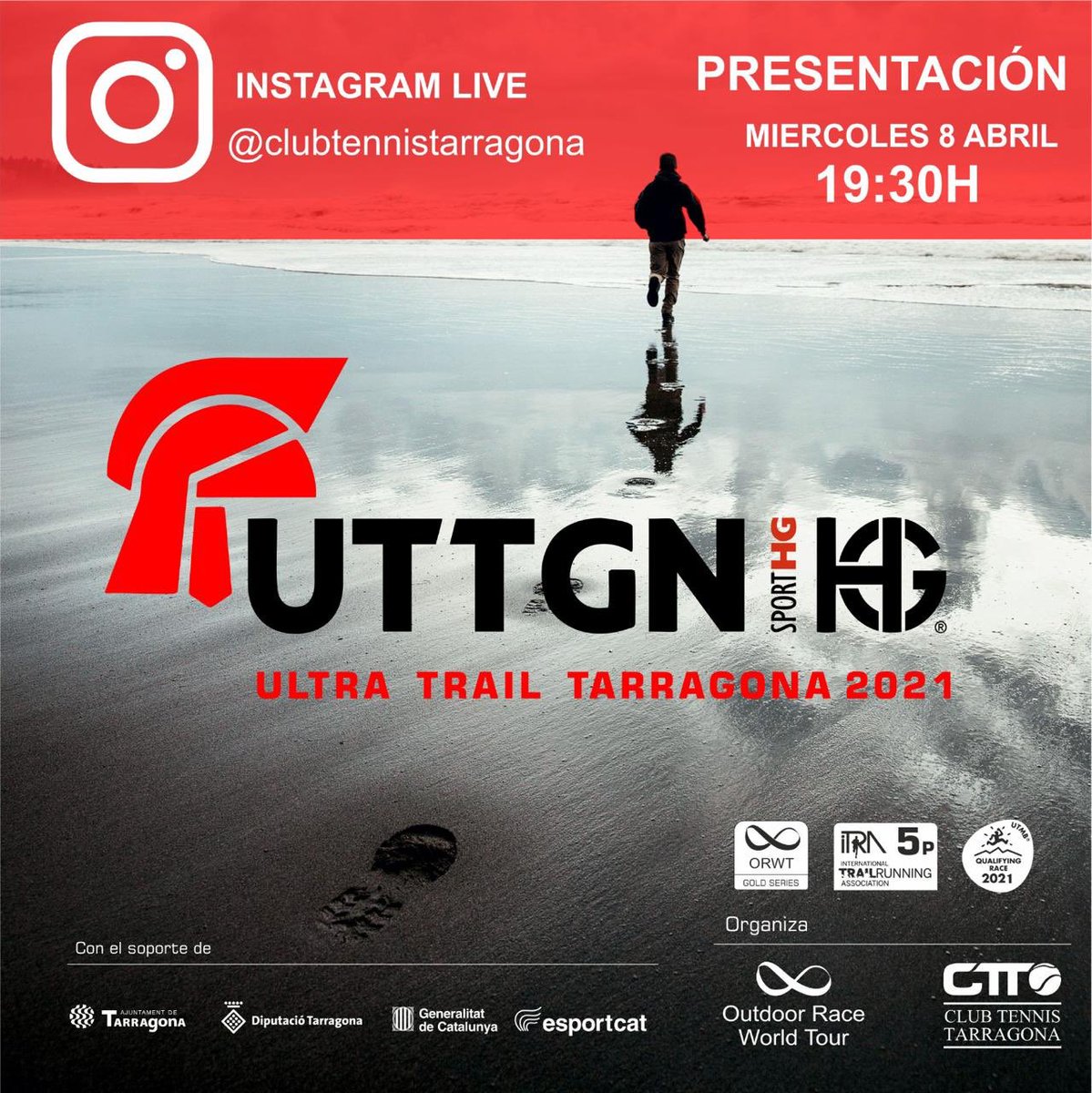 OutdoorRaceWT's tweet photo. ⛰ATENCIÓN RUNNERS‼️
PRESENTACIÓN SOCIAL UTTGNsporthg 2021 •
👉🏼 Miércoles 8 de abril de 2020 👉🏼 A las 19:30h 👉🏼 Instagram LIVE @clubtennistarragona 
Con Dani Buyo y Sebas Veciana 
#thatfeeling #uttgnsporthg https://t.co/3UwTcYGQNs