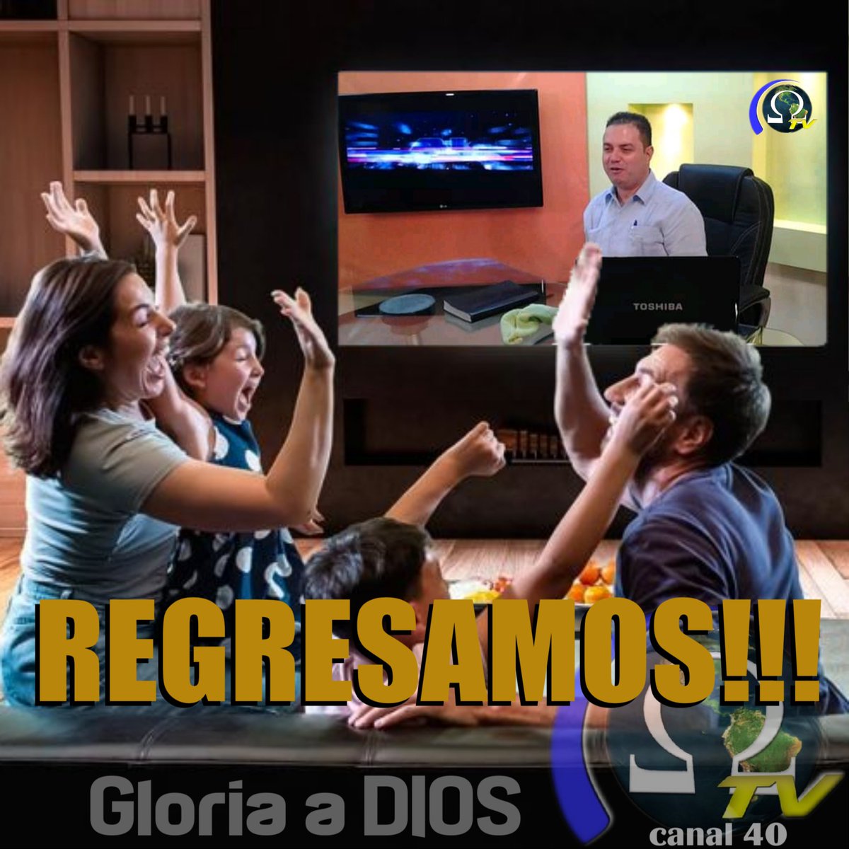 alfa99_9fm's tweet photo. GLORIA A DIOS!!! YA ESTAMOS AL AIRE CON OMEGA TV. canal40.  Aún estamos en prueba pero #DIOS SIGUE SIENDO BUENO!!! 

#Diosesbueno
#bajolasombradelomnipotente 
#cabimas
#zulia
#venezuela
#diamundialdelasalud 
#QuedateEnCasa https://t.co/vyfd9giUcz