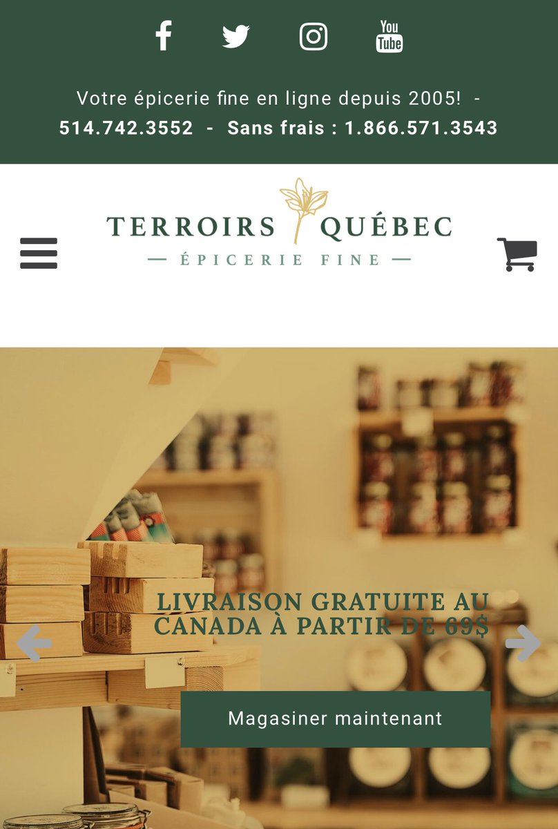Notre nouvelle boutique en ligne est maintenant active (!!!) : terroirsquebec.com