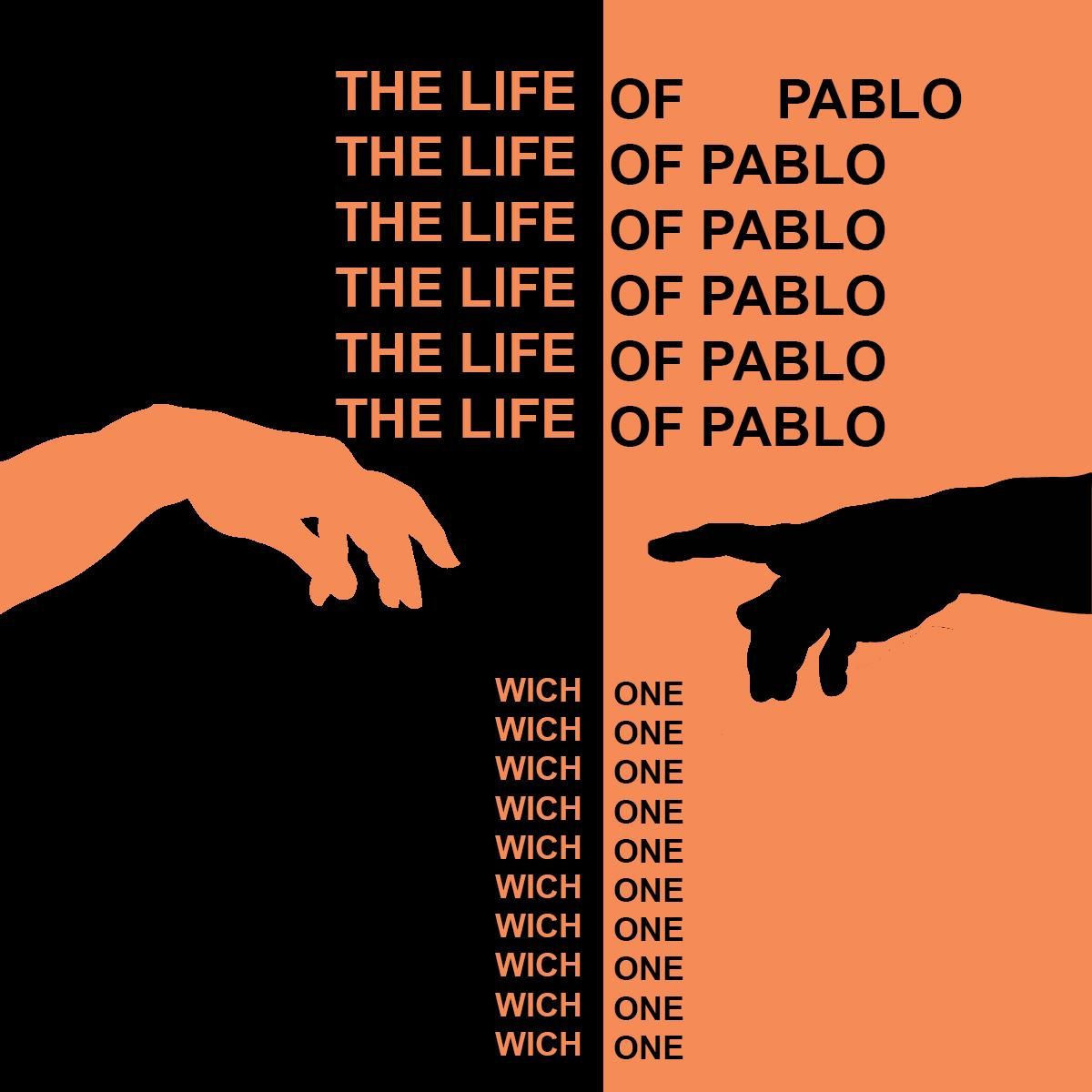 Et c’est déjà ce que nous suggère la cover de l’album avec la phrase répétitive affiché comme un bug informatique, « Which / One », lequel des Pablo sera le personnage que Kanye West essaye de nous faire croire qu’il est.