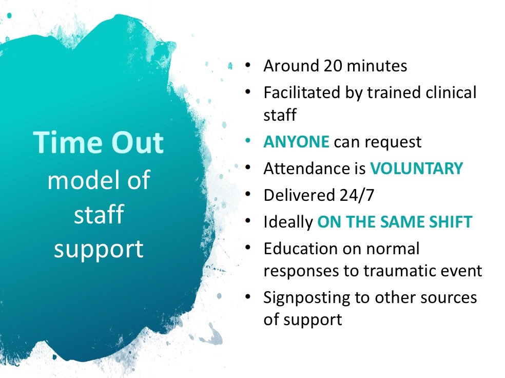 yorkshiresian's tweet photo. We’ve modified our #PICUTimeOut model for #COVID19 so that our network of facilitators can continue to support teams after traumatic events on the same shift @LeedsPICU @LeedsICU @LCH_JDF @Leeds_Childrens @LeedsHospitals https://t.co/CrkhZEQs32