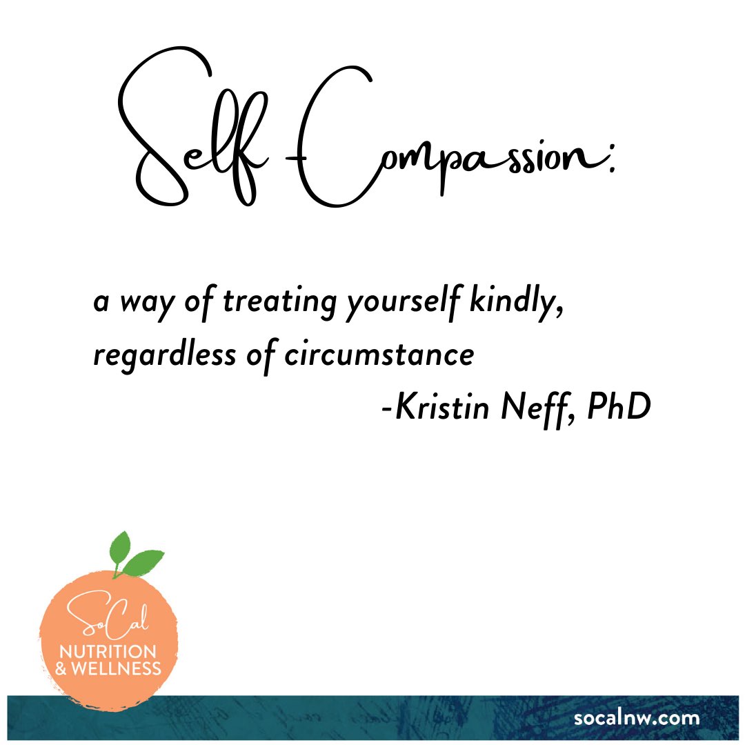 SoCalRD's tweet photo. Can you offer the same compassion to yourself that you would offer to a loved one? 
1: notice suffering or discomfort (what am I feeling?) 
2: be kind &amp;caring to yourself in response to the feeling (explore w curiosity rather than judgement &amp; ask what do I need to address this?) https://t.co/5PNUG1hDmq