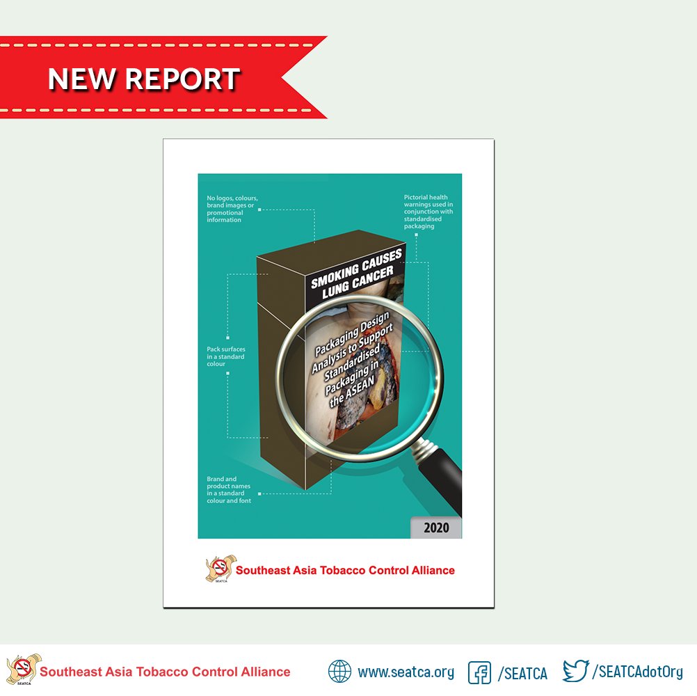 SEATCAdotOrg's tweet photo. New SEATCA report to support advocacy on #StandardizedPackaging in the ASEAN Region is now up on our website. Link to the full report: https://t.co/NN2LOFYCOz
#PlainPackaging #GraphicHealthWarnings #NoTobacco #HealthWarnings #TobaccoPackaging #Report #NewReport #SEATCA https://t.co/w0ikDwzLC2