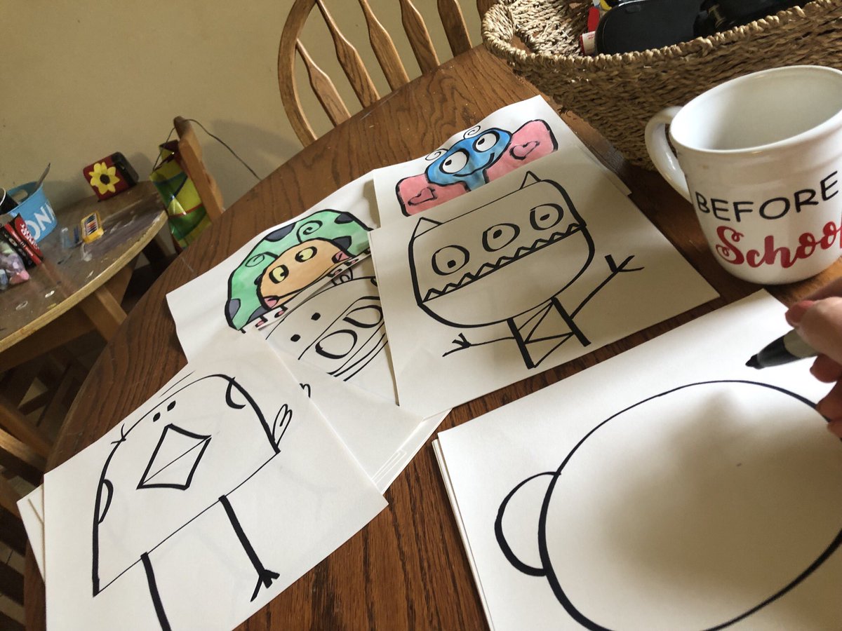 ales_dawn's tweet photo. Missing my kinders this morning. They were always drawing me sweet pics-I thought I’d send them some. 💗 #arttherapy #TweetDCS_HLES #TeamDCS https://t.co/QPsaA9un2t