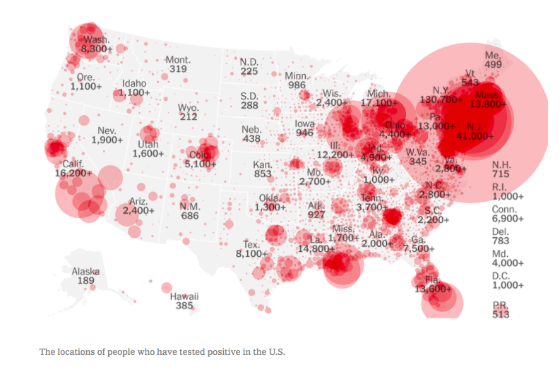 Wow: This new @NYTimes coronavirus map is so much easier to read than the bubble chart version.