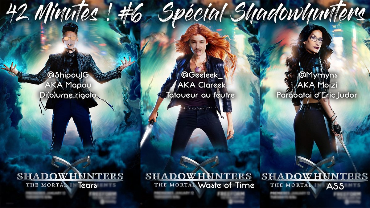 aureylien's tweet photo. Oubliez pas demain c'est épisode spécial #42minutes sur #Shadowshunters à 21h sur ma chaîne youtube ! https://t.co/XDSPK6UsqB