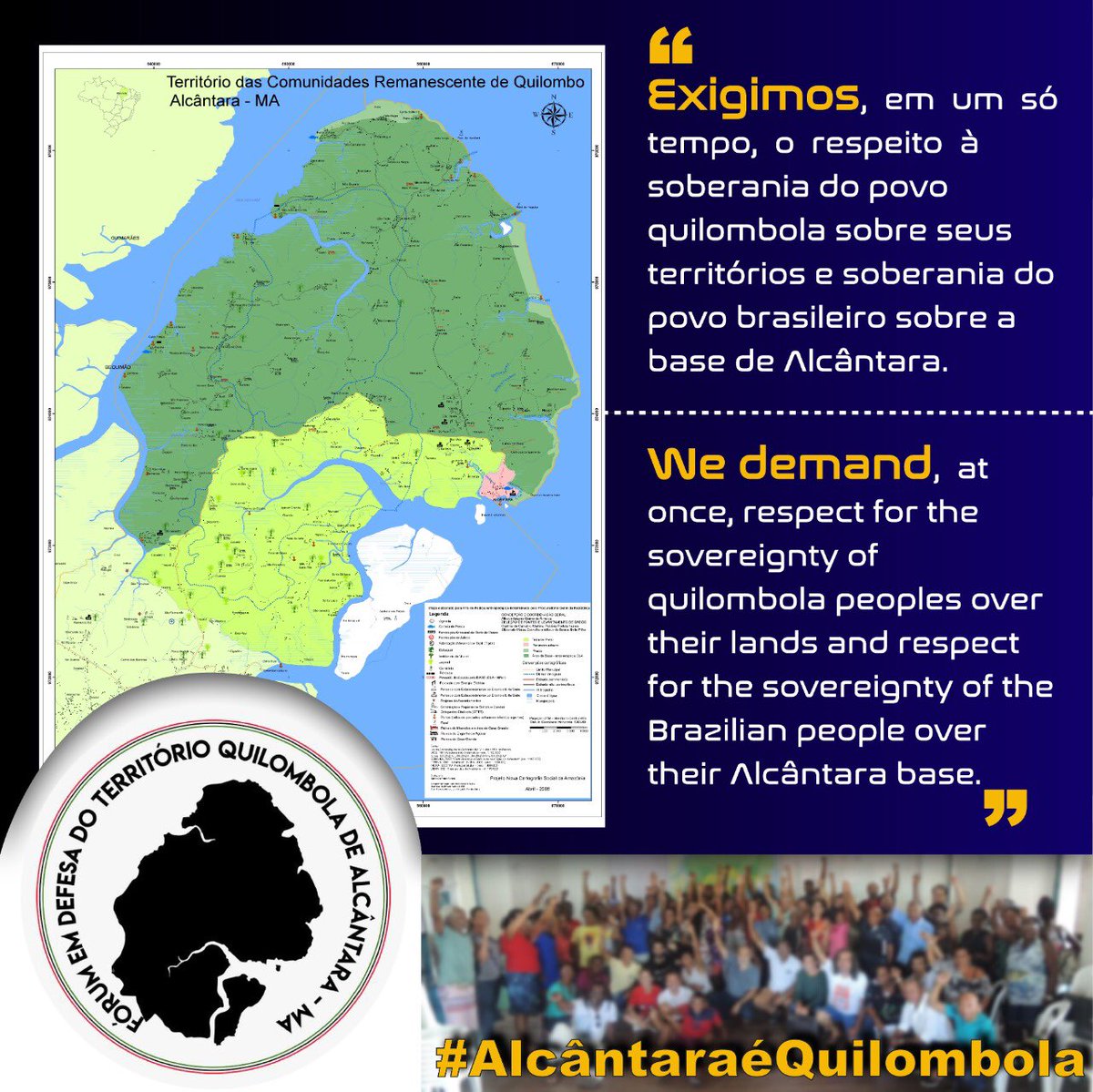 Luta Quilombola contra o terrorismo do Estado Brasileiro! Quilombola fight against Brazilian State terror and displacement attempts!