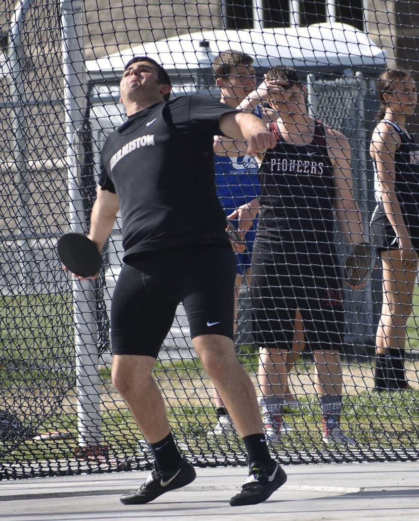 DAWG_athletics's tweet photo. Chase Bradshaw -An amazing young man with great potential in the throws, new to track and field he has become a student of the throws. Was hoping to contend for an MCC tittle in both Disc and Shot. Will play college football at Western Oregon  where he also plans to throw as well https://t.co/x9ImhT92Iw