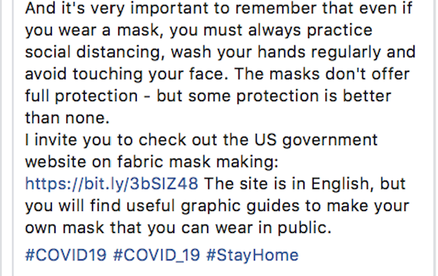 Ambassador Haskell ( @USEmbassyBrazza) has taken to social media to share his experiences in quarantine, remind people to support one another and share tips on how to stay healthy. Check out one of his most recent posts: