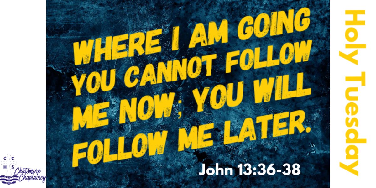 RomerosChaplain's tweet image. Some of Jesus’ first words to His disciples are “follow me”. Today Peter wants to follow, but he is not ready. 
Are we prepared to follow Jesus? 
Follow Him in the small things and soon you will follow Him in all things.
#easterjourney #FollowHim #PrayWithChatsmore

@ChatsmoreCHS