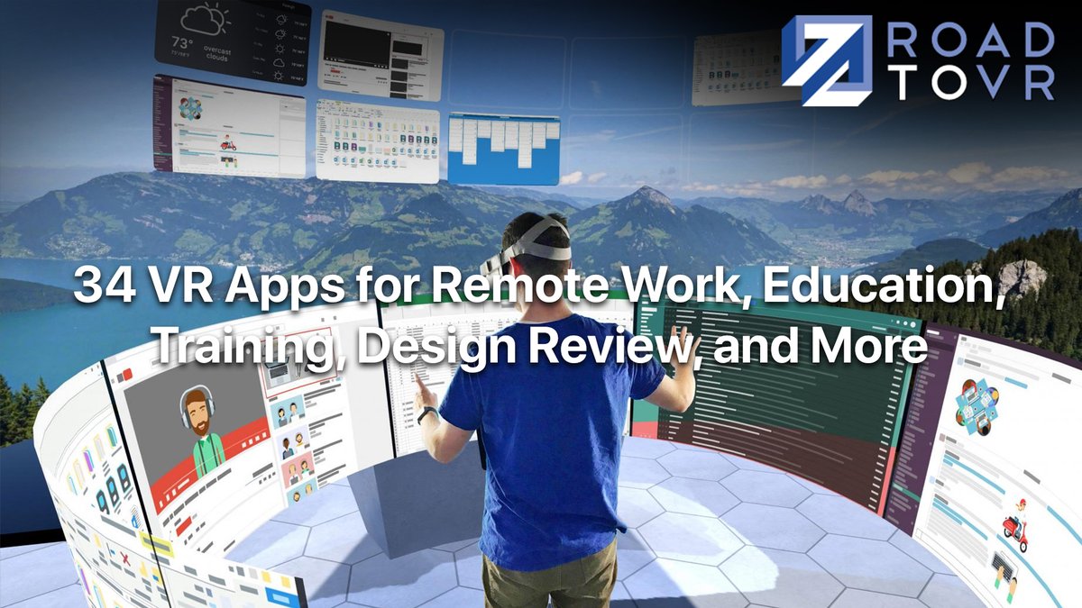 TheHalseyGroup's tweet photo. Working from home? Check this out! Road to VR has 34 apps to help you with remote work, education, training, and design review.

Link to the website: https://t.co/bILfuGtZIm

#vr #oculusvr #steamvr #virtualreality https://t.co/cxANWXMiAE