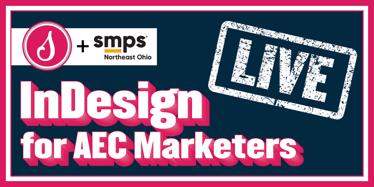 Don’t quarantine your proposal skills! Join Julie Shaffer on 4/28 from 12-1pm for InDesign LIVE exclusively for SMPS NEO members! If you’re stumped by a tricky text feature or need time-saving techniques, register at buff.ly/2yHVIse for this interactive online session!