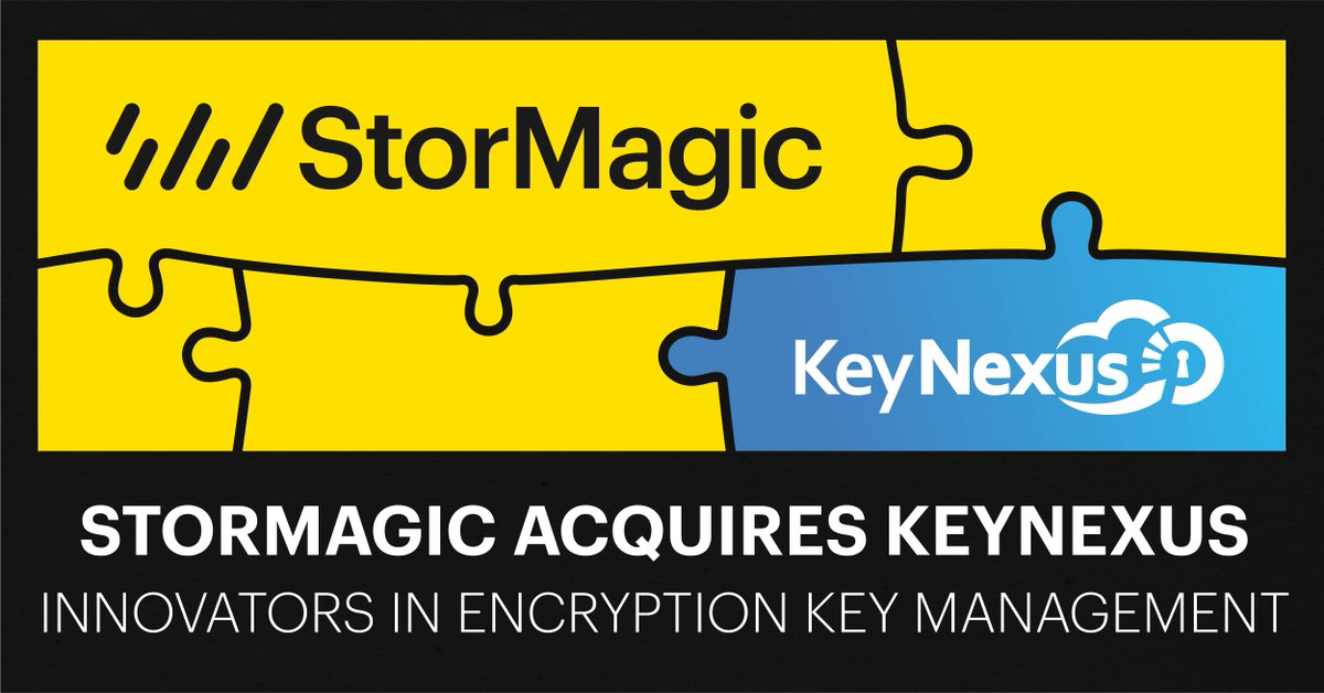 KeyNexus's tweet photo. NEWS: @StorMagic acquires KeyNexus. Together, we are dedicated to providing modern #security solutions for the #edge, #datacenter, and #cloud. Learn more: https://t.co/2R9NOGxsdq https://t.co/5gNB4sqmZu