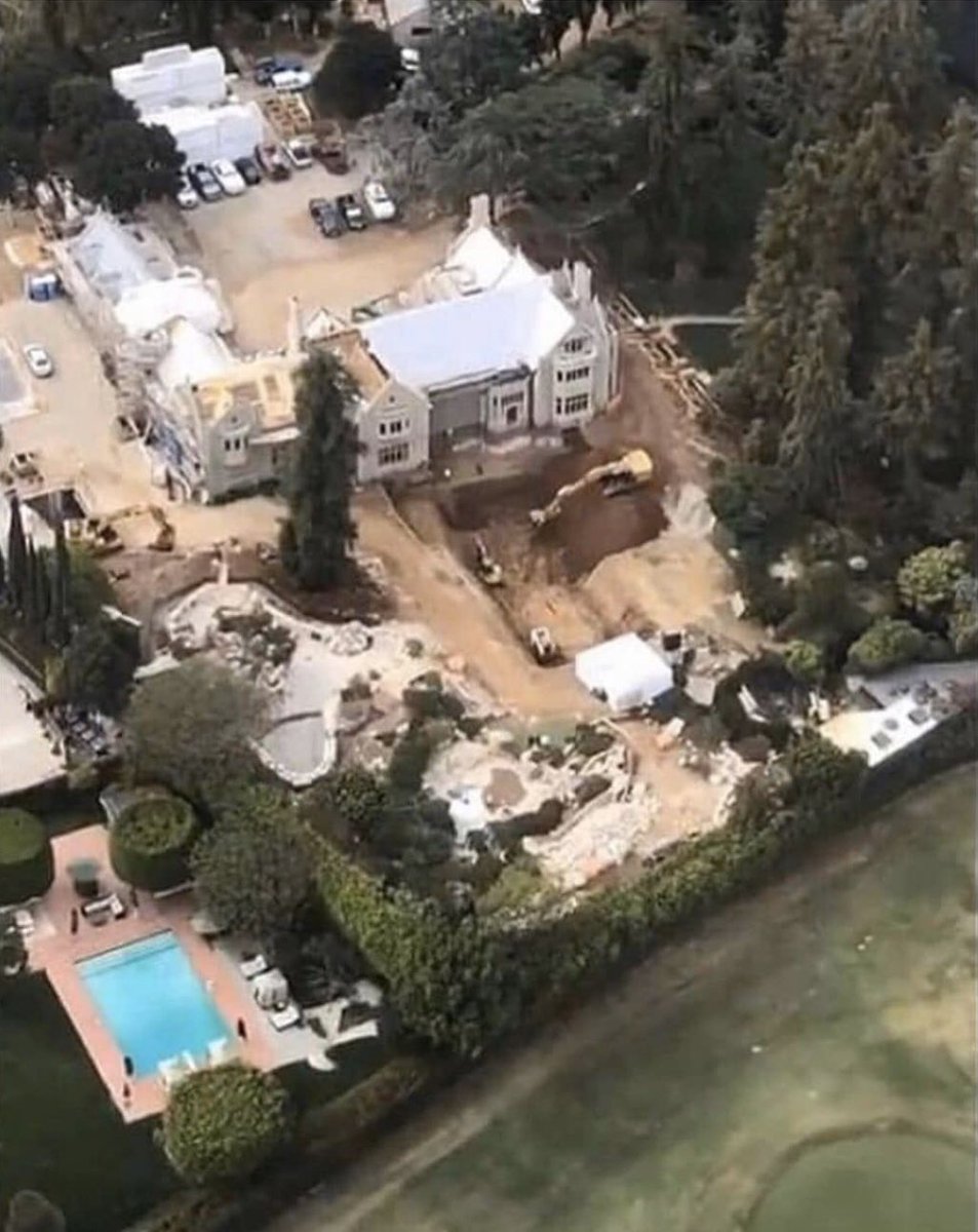 I came across this picture a few weeks ago. I never posted it because I couldn’t substantiate where it came from or when it was taken, but this is 100% the Playboy Mansion. They’re really digging up the grounds it would appear.  https://twitter.com/tmz/status/1247378570386776065