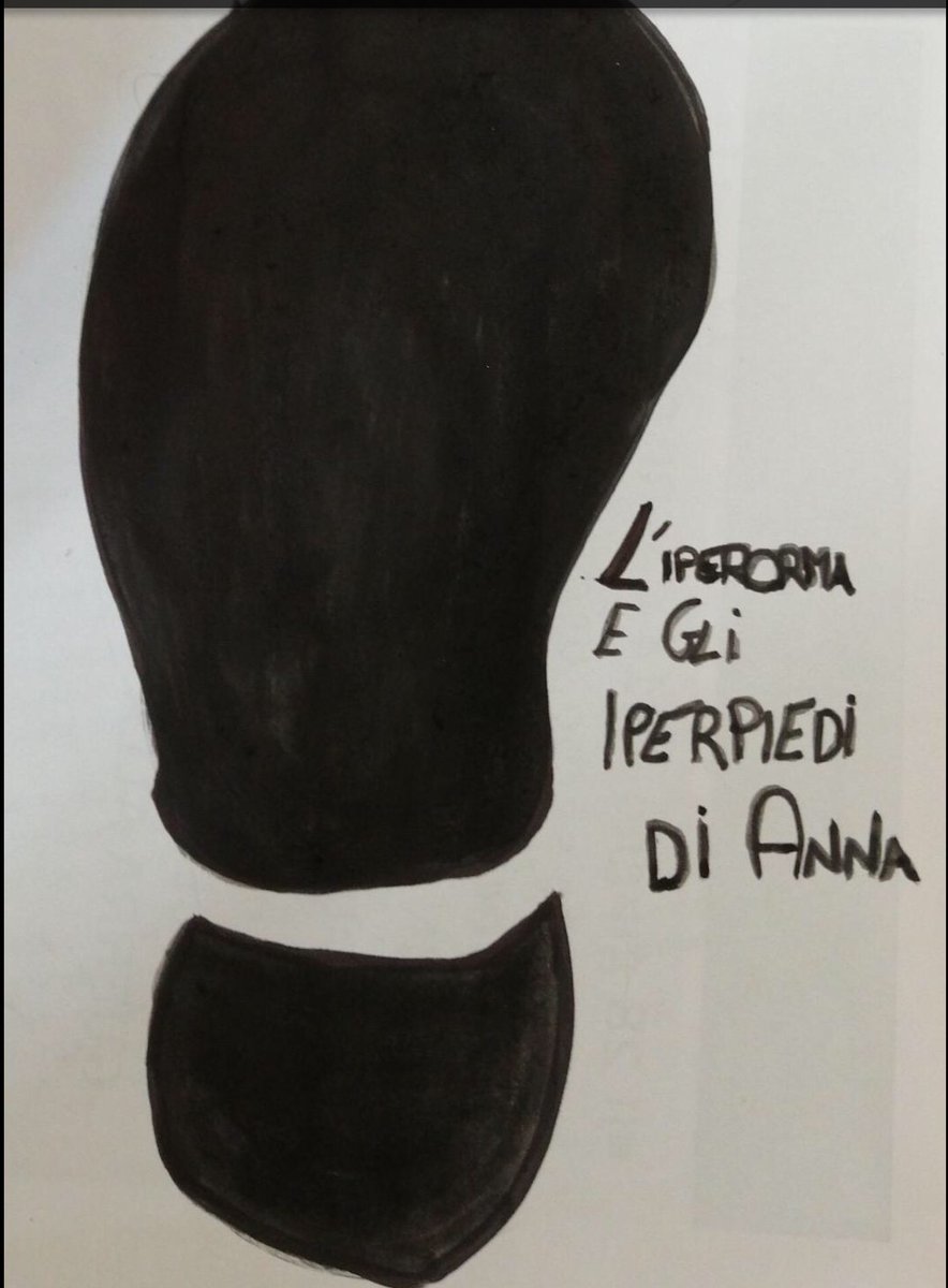 IiPaliano's tweet photo. #Rodarisocial @RodariSocial @ProfGrammaticus 
Un giorno Anna si svegliò provando una strana sensazione ai piedi, senza farci caso. Fece le faccende e uscì. Per strada vide delle IPERIMPRONTE, guardò in bassa e stupefatta si rese conto che erano stati i suoi IPERPIEDI.Caterina https://t.co/QaZxBjM9Sx