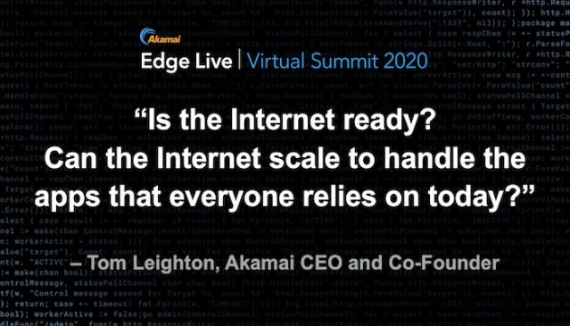 Happening now. #EdgeLive <a href="/TomLeightonAKAM/">Tom Leighton</a> <a href="/Akamai/">Akamai Technologies</a> bit.ly/2wmOB7D