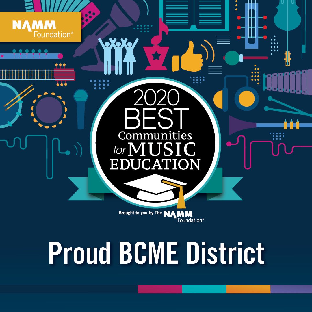 Music_with_MsV's tweet image. For the 3rd year in a row, #SullivanWest has been recognized as one of the Best Communities fo Music Education ! #proudmusicteacher