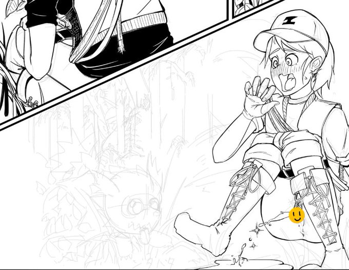 最近はゲームばっかりしてるので牛の歩みですがこんなの描いております 