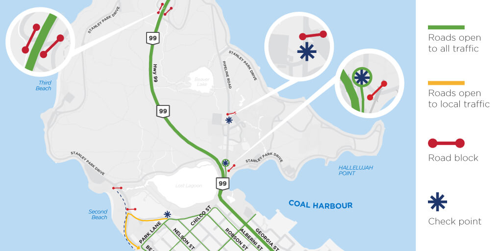 ParkBoard's tweet image. NEWS RELEASE: As of tomorrow, and until further notice, roads in Stanley Park will close to vehicles. Closing the park’s roads to motorists will reduce the number of people in the park and allow increased physical distancing for cyclists and pedestrians. ow.ly/eY7330qw6Kj