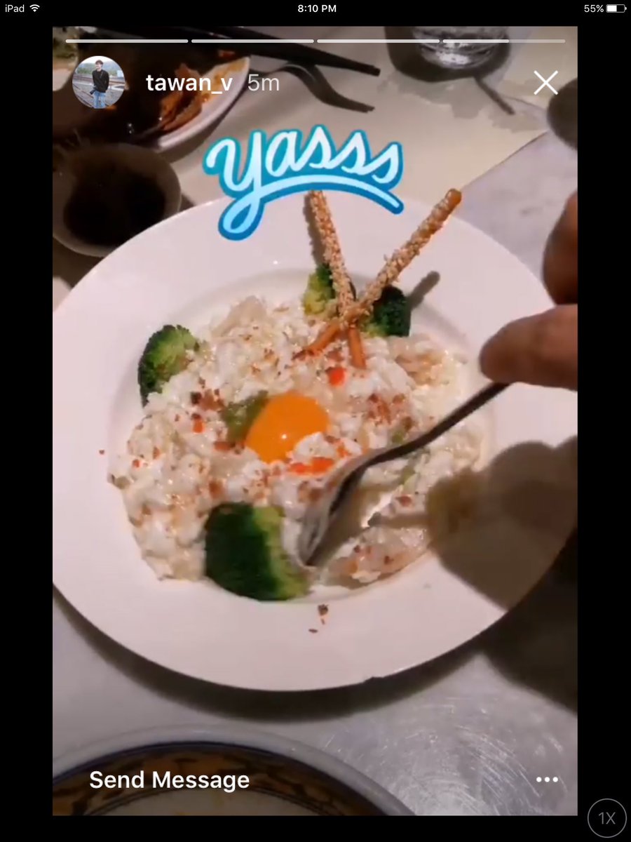some of their single-double photos of their food in their ig stories 