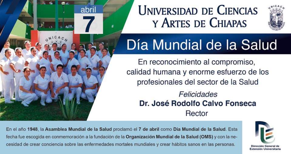 IUnicach's tweet photo. 🔹Hoy más que nunca, este día reivindica a la enfermería en su año más heroico, así como a todo el personal médico cuyo vital trabajo se ha visto subrayado en la pandemia de coronavirus.

#DíaMundialDeLaSalud 
#Unicach #PorLaCulturaDeMiRaza https://t.co/NmTrEtmhhv