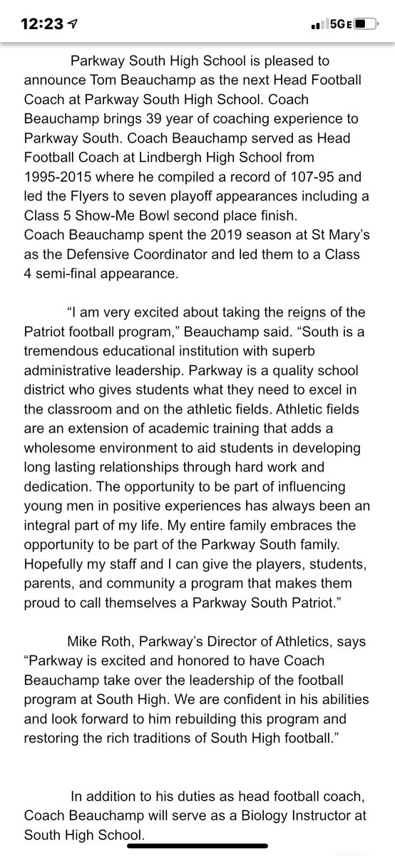 Patriot Athletics tweet media