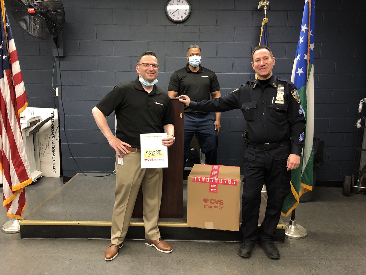 NJG123's tweet photo. Region 10 AP &amp; Ops partnering to build and deliver care packages to our NYPD Precincts in NYC today!! #TheBigR10 #NYPD @dwoodCVS https://t.co/sVeYPdz4ea