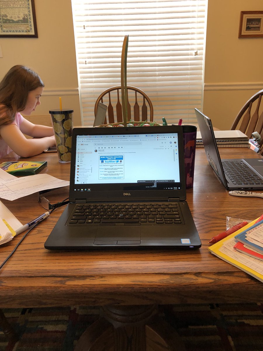 MarthaDeckinger's tweet photo. Here is a photo of my workspace for Monday’s WLMS spirit challenge.#WLMStwitterchallenge #WLMSimpact https://t.co/v0UvN4r3p2