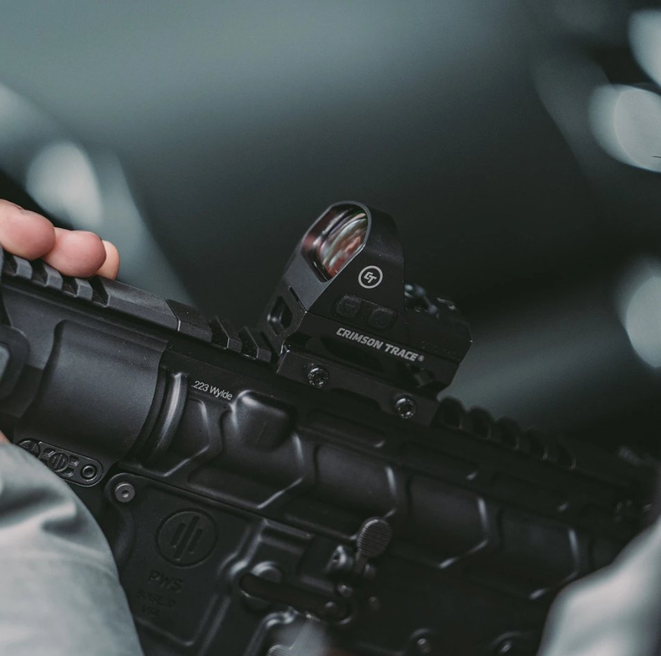 CrimsonTrace's tweet image. Two eyes are better than one. Mounting an open #ReflexSight on your rifle or shotgun lets you keep both eyes open when taking aim.