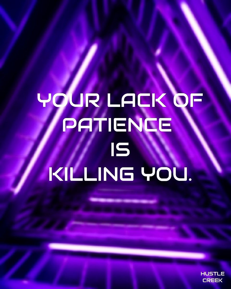 creek_hustle's tweet image. Patience is one of the key ingredients for achieving your goals.
and always remember
 PATIENCE is not the ability to WAIT, but the ability to keep a good attitude while WAITING!