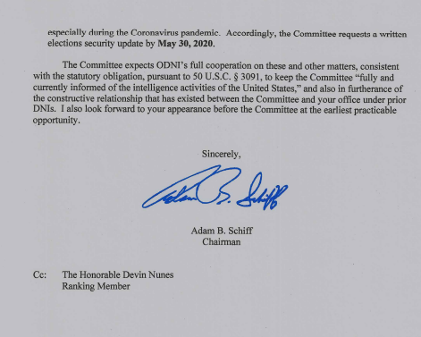 JUST IN: SCHIFF is demanding the Ric Grenell, Trump's top intelligence official, provide a slew of details about his management of IC by April 16.In a 4-page letter, Schiff expresses concerns that Grenell, an acting official, has made sweeping organizational changes.