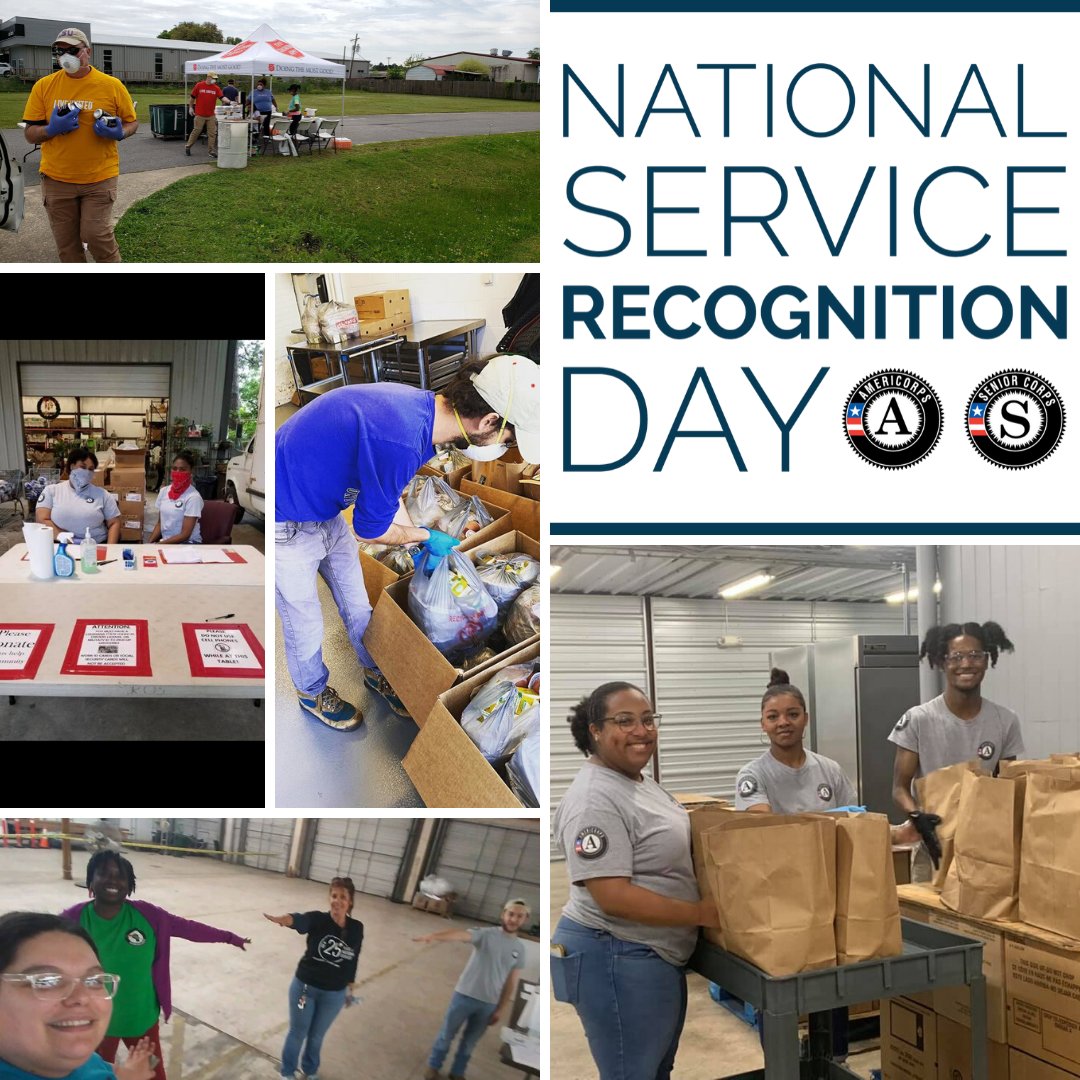 volunteer_la's tweet photo. It's National Service Recognition Day!  Today we thank our  @AmeriCorps programs serving during this COVID-19 outbreak.  AmeriCorps members are serving with food banks, distributing meals &amp; donated items &amp; supporting students via virtual classrooms. #NationalServiceWorks https://t.co/WNdCVU0VXQ