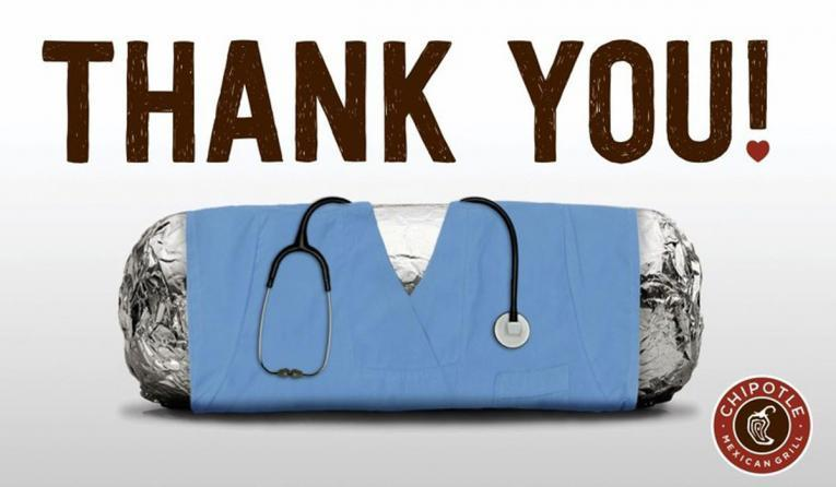 Purchase a Chipotle Healthcare Heroes egift card now through May 31 by visiting:
lnkd.in/d9Fgmky and they'll match 10 percent and donate to Direct Relief.