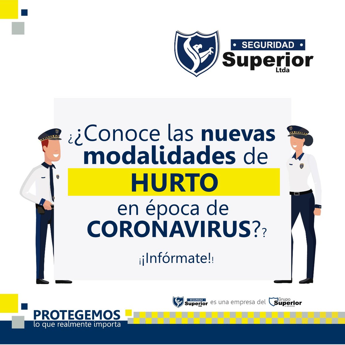 Si aún no sabes cuales son las nuevas modalidades de HURTO en esta época de cuarentena, te invitamos a infórmate y a tomar todas las medidas preventivas. ➡️seguridadsuperior.com.co/delitos-en-med…  #covid19 #coronavirus #seguridad #prevención #modalidades #hurto